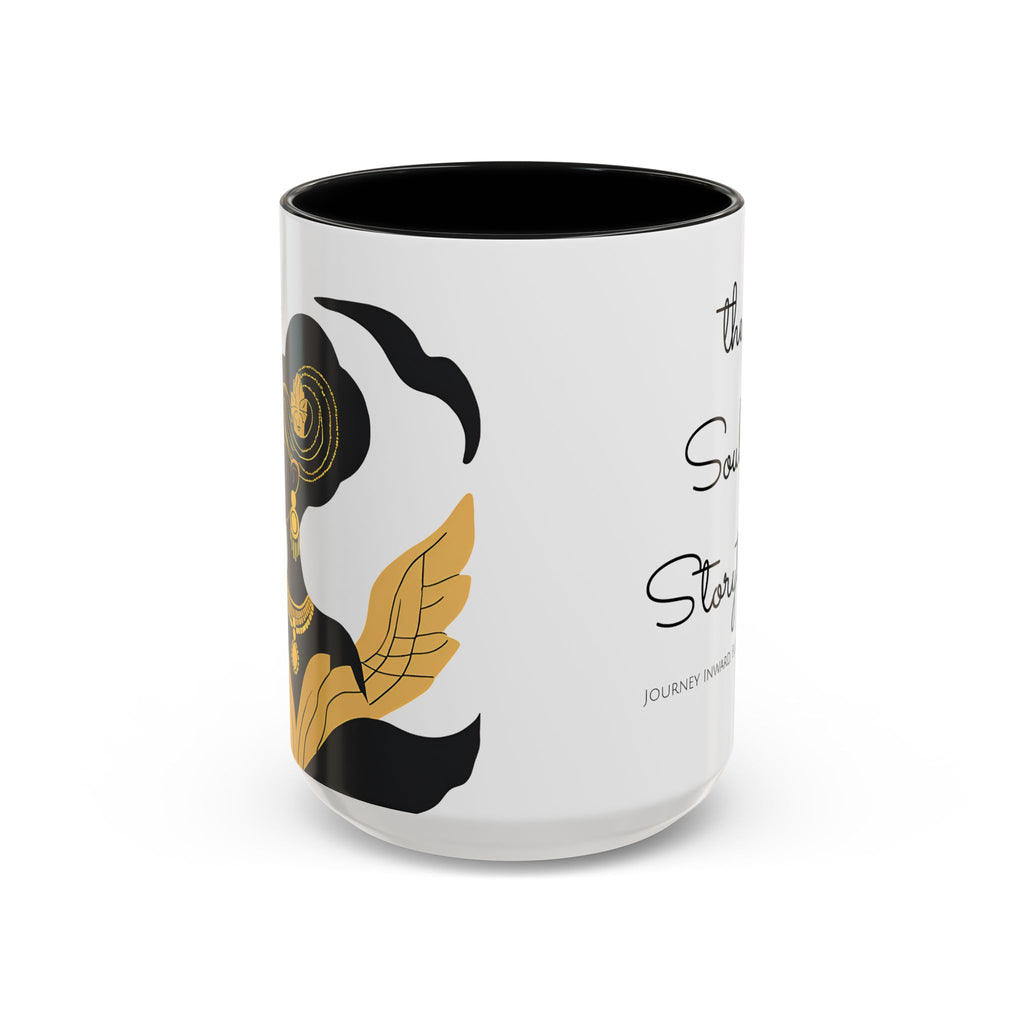 Soulful Storyteller Accent Coffee Mug - 11oz & 15oz - Inspiring Gift for Writers & Dreamers