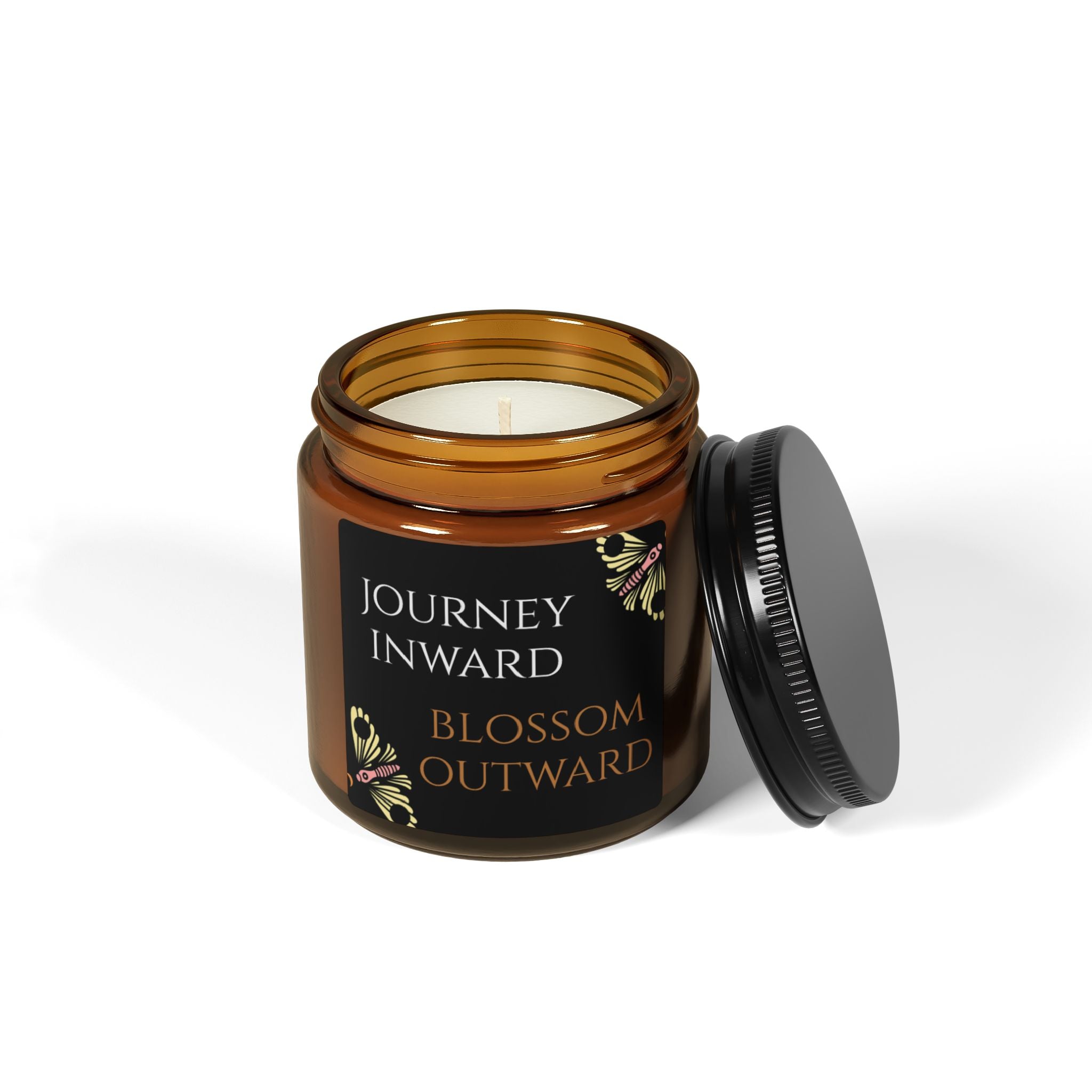Aromatherapy Soy Candle - Journey Inward, Blossom Outward | Mindfulness Gift, Home Decor, Relaxation, Self-Care