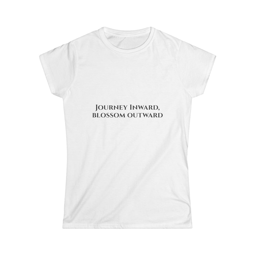 Inspirational Women's Tee, Journey Inward Blossom Outward Shirt, Motivational Gift, Wellness Apparel, Self-Care Tee, Mindfulness Fashion