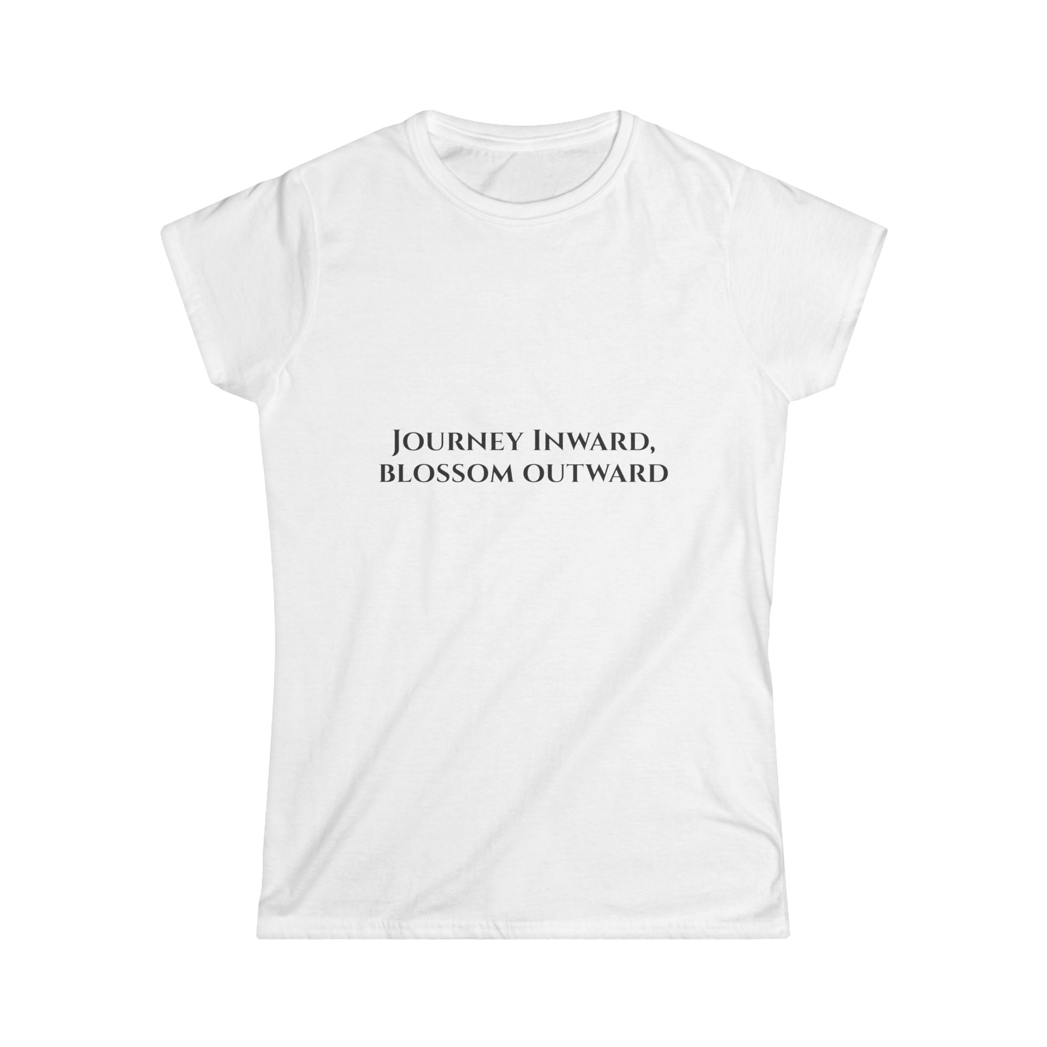Inspirational Women's Tee, Journey Inward Blossom Outward Shirt, Motivational Gift, Wellness Apparel, Self-Care Tee, Mindfulness Fashion