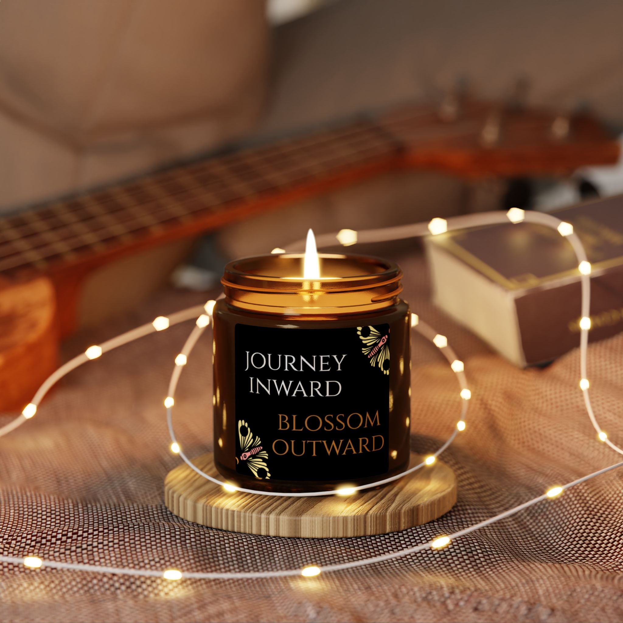 Aromatherapy Soy Candle - Journey Inward, Blossom Outward | Mindfulness Gift, Home Decor, Relaxation, Self-Care