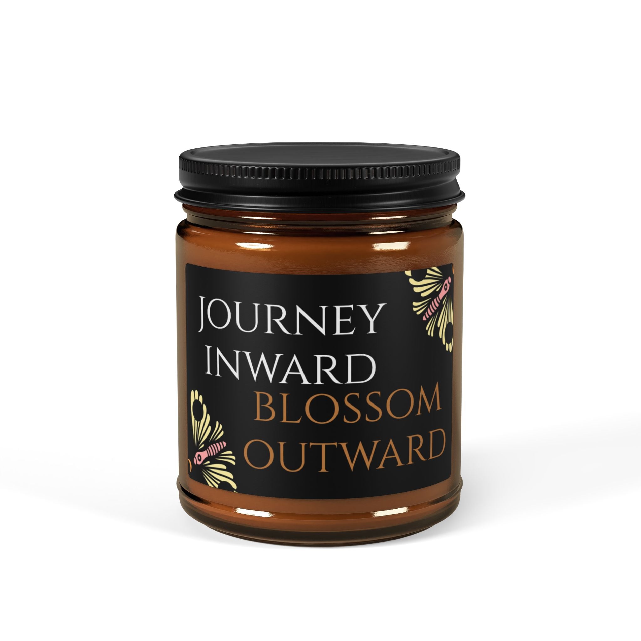 Aromatherapy Soy Candle - Journey Inward, Blossom Outward | Mindfulness Gift, Home Decor, Relaxation, Self-Care